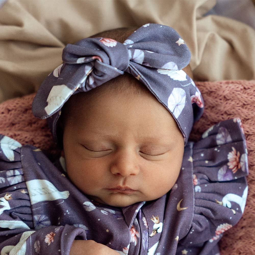 Snuggle Hunny - Midnight Swan Organic Topknot