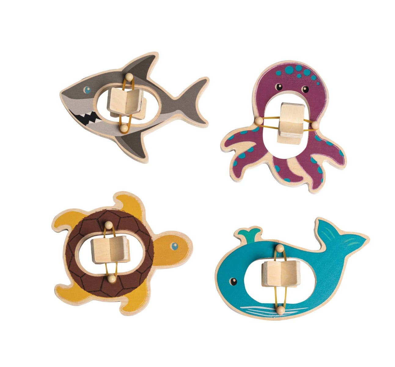 ToysLink - Wooden Elastic Band Sea Creatures