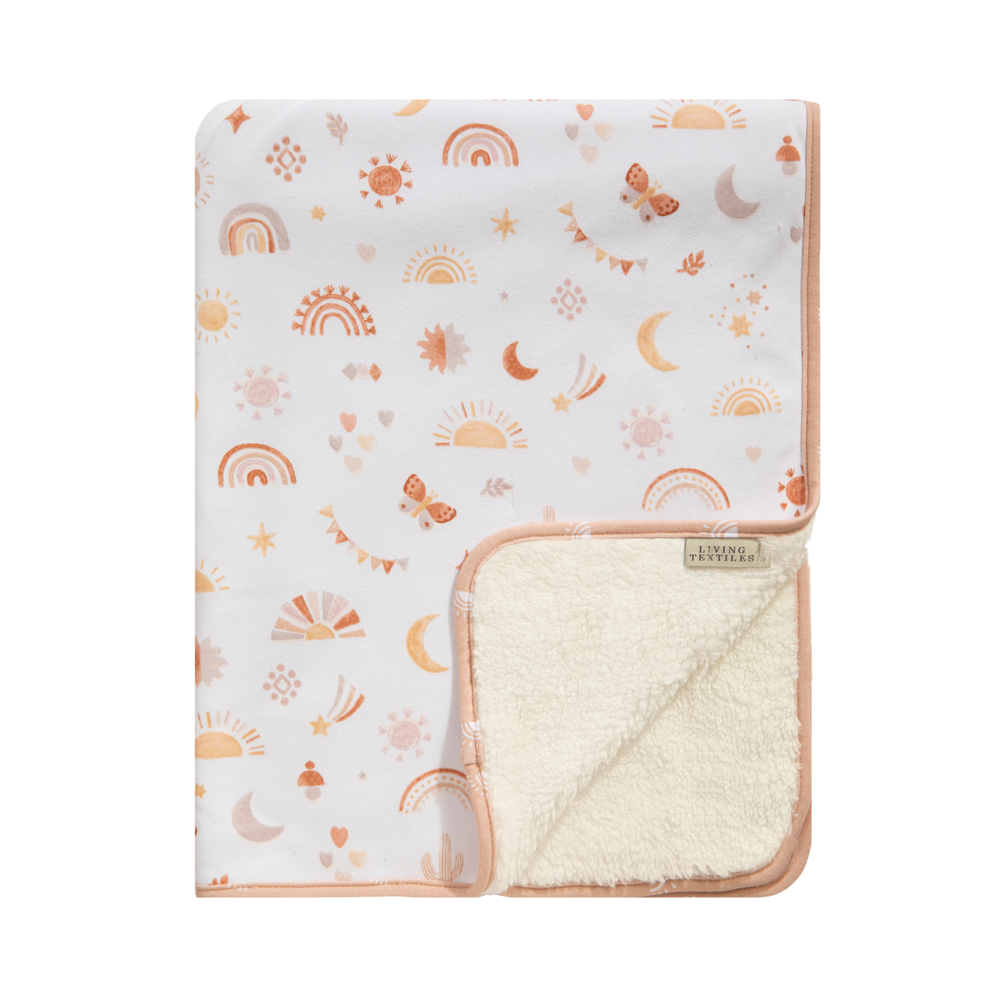 Living Textiles - Jersey Sherpa Blanket - Bohemian Bliss