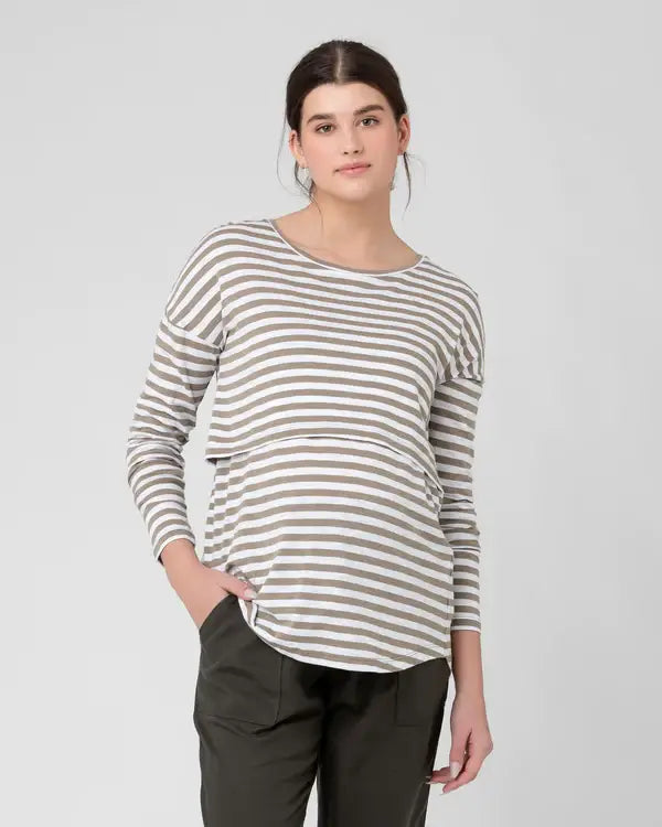 Ripe Maternity - Lionel Long Sleeve Nursing Tee