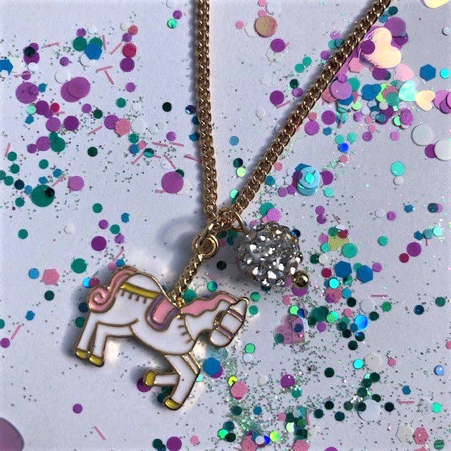 Lauren Hinkley Australia - Unicorn Carousel Necklace (Gold)