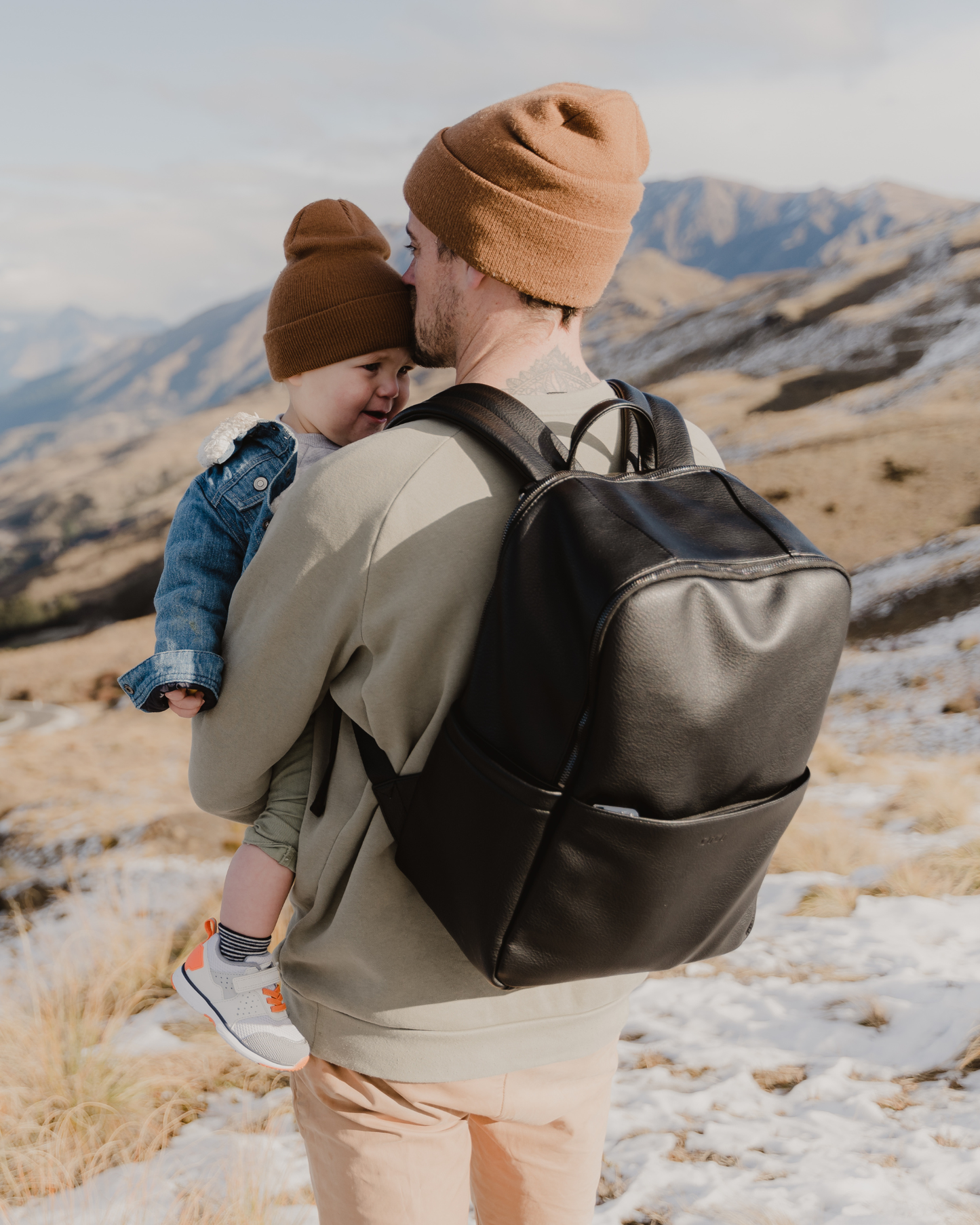 OiOi - Multitasker Nappy Backpack - Black Vegan Leather