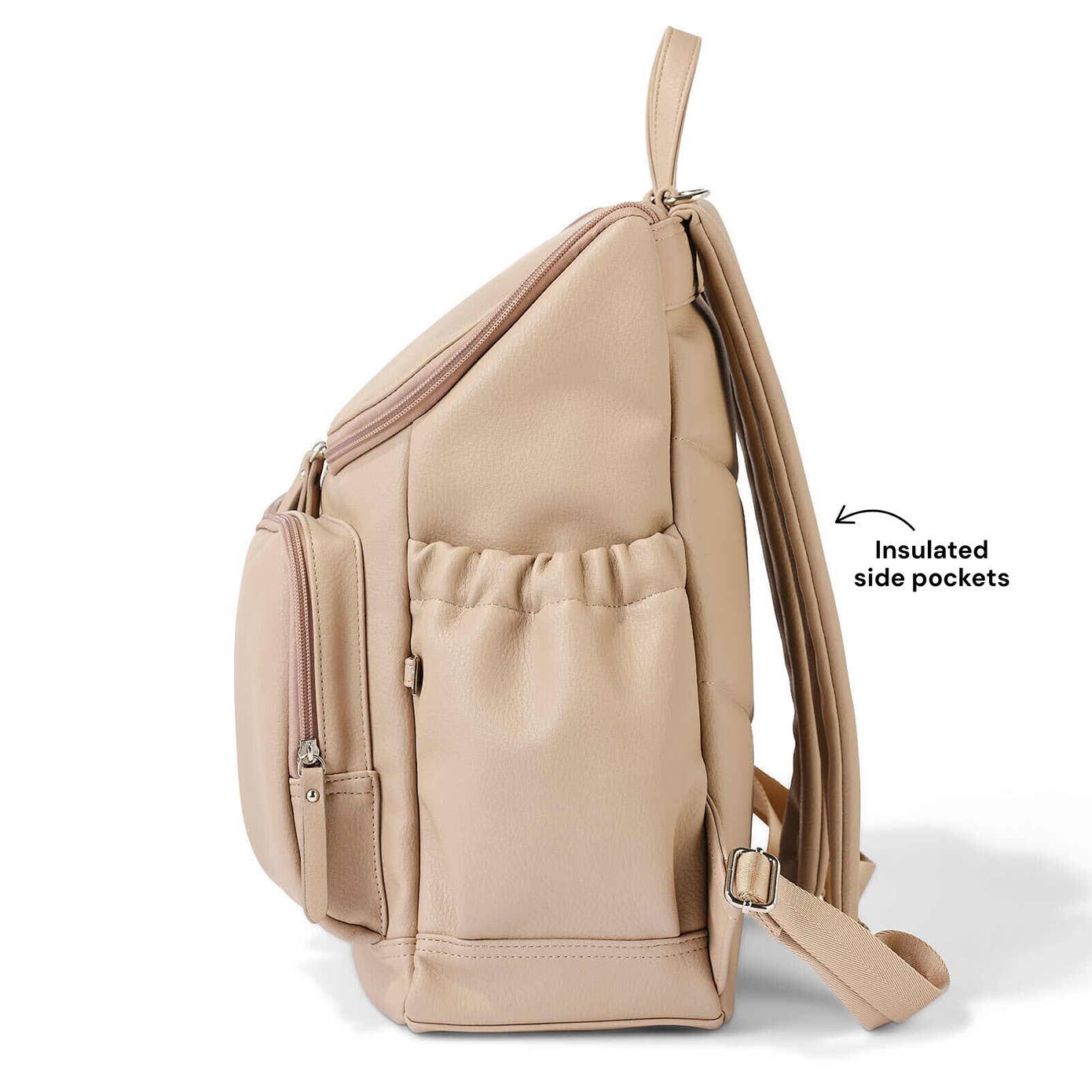 OiOi - Signature Nappy Backpack - Oat Dimple Vegan Leather