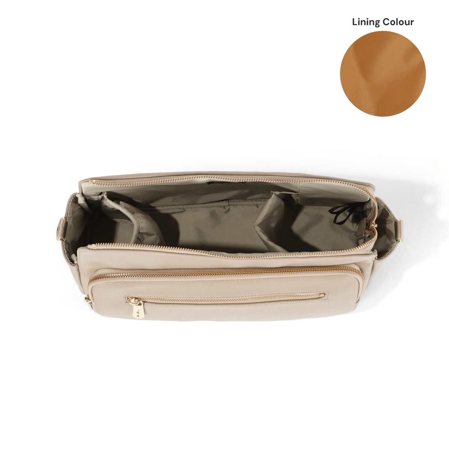 OiOi - Multitasker Pram Caddy - Chestnut Brown Vegan Leather