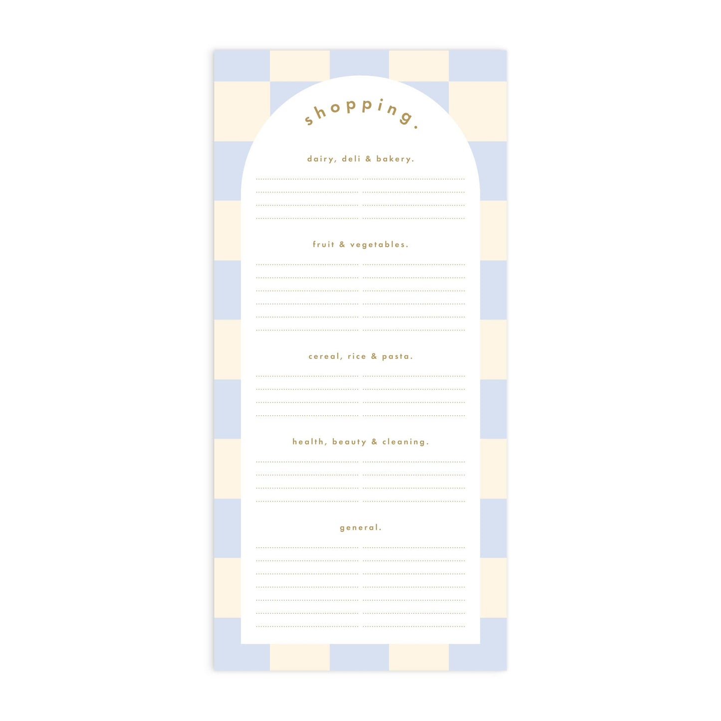 Fox & Fallow - Powder Check DL Shopping List Notepad