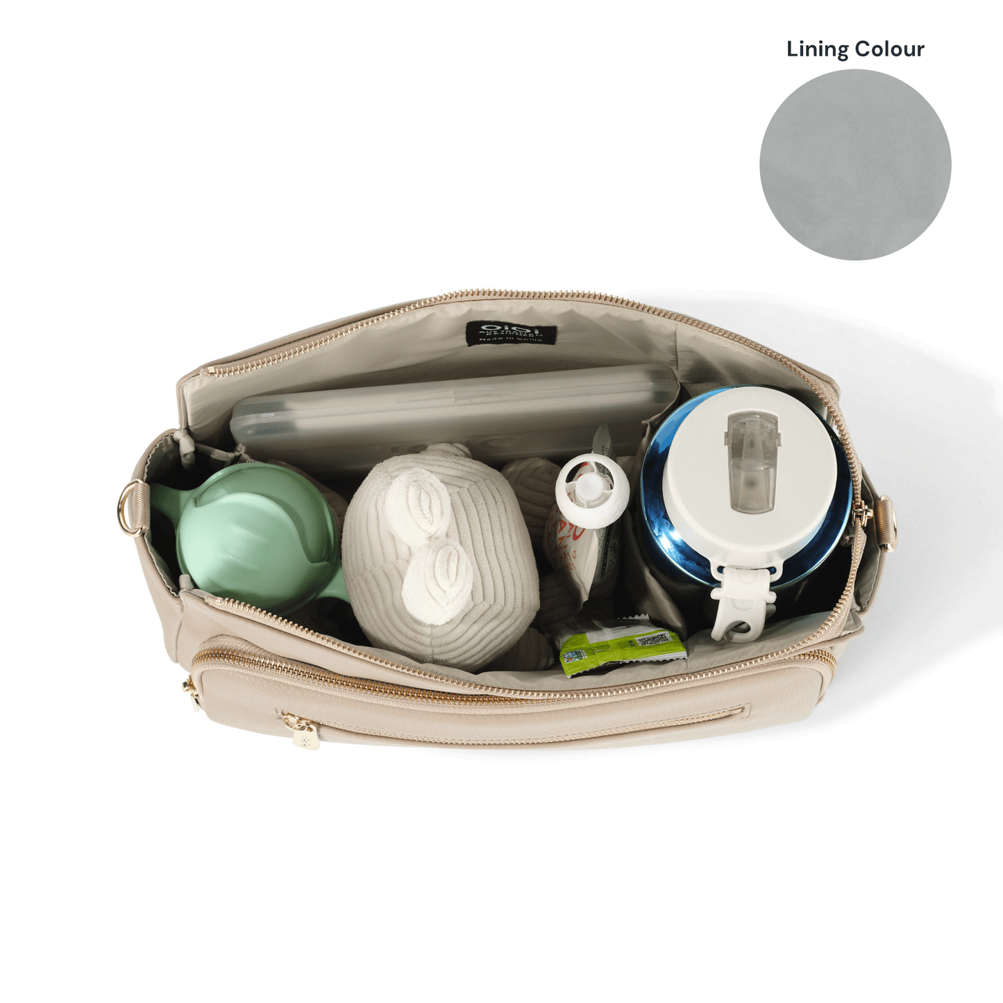 OiOi - Multitasker Pram Caddy - Black Vegan Leather