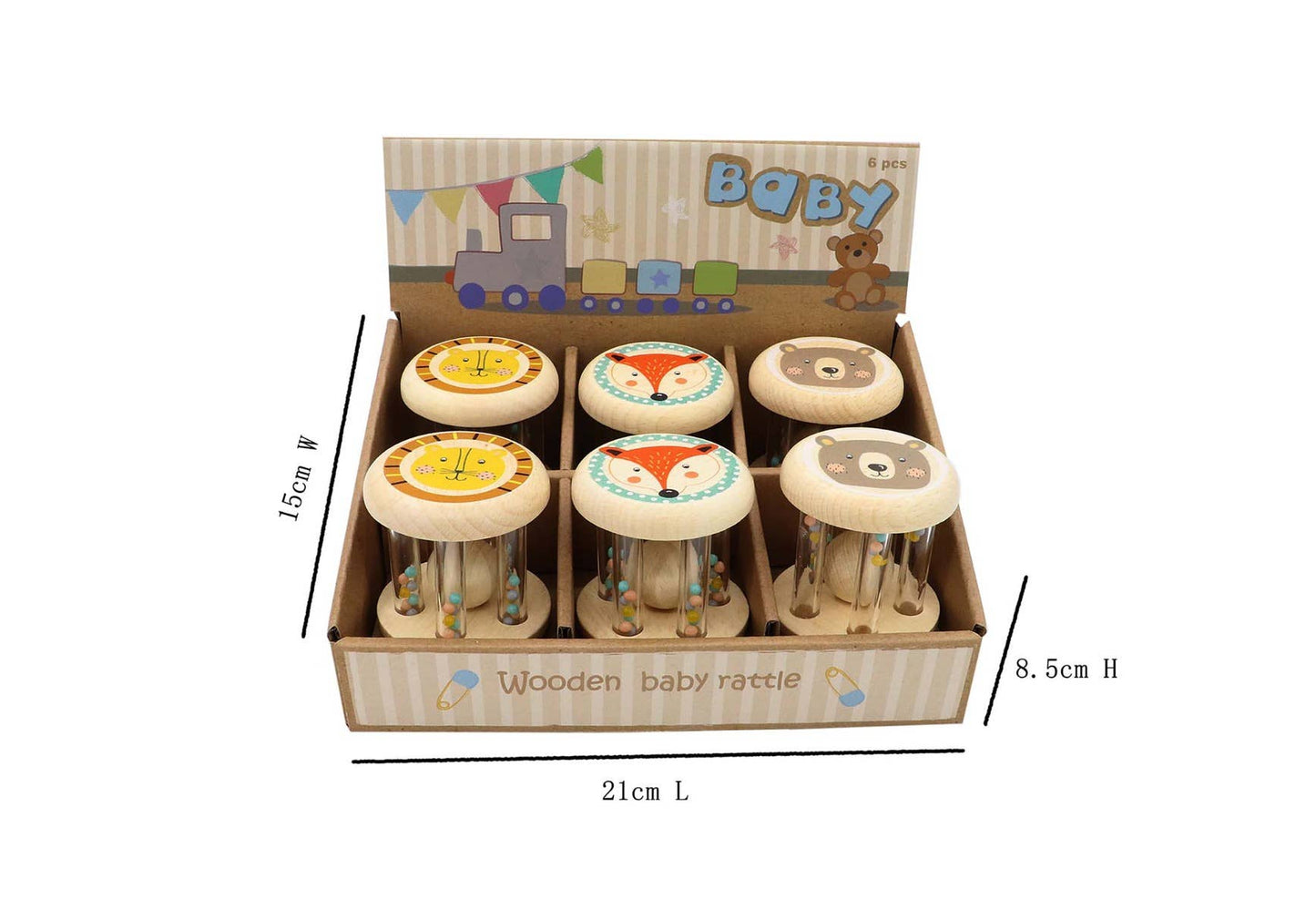 Wooden Animal Rattle