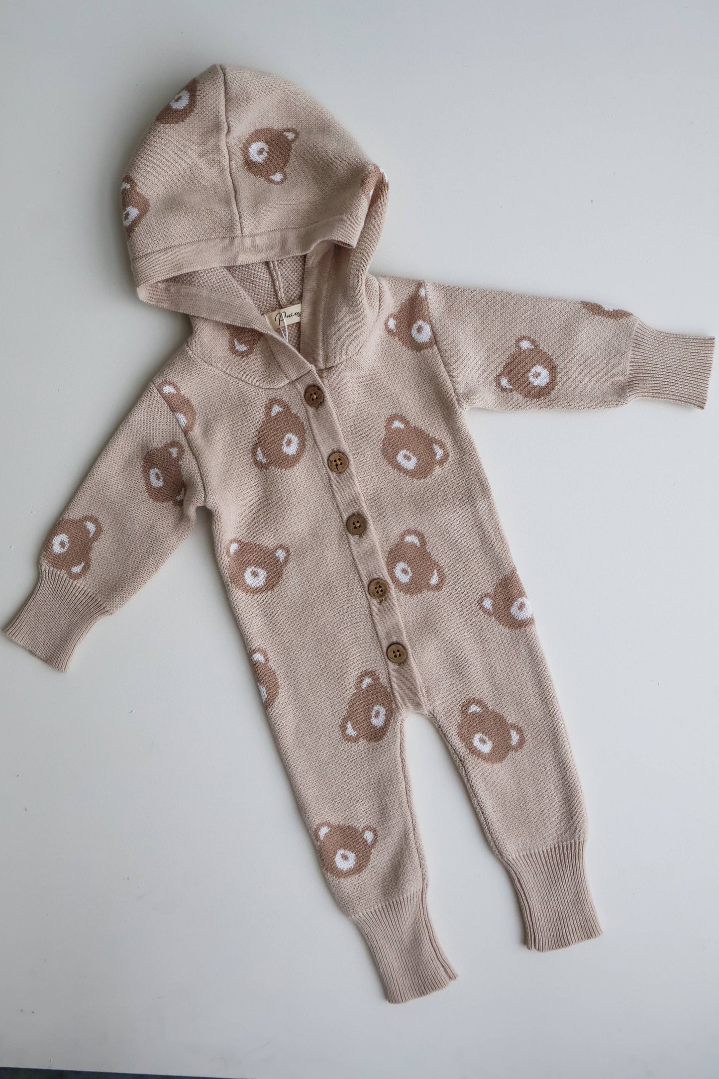 Petite + Co - HOODED TEDDY ROMPER