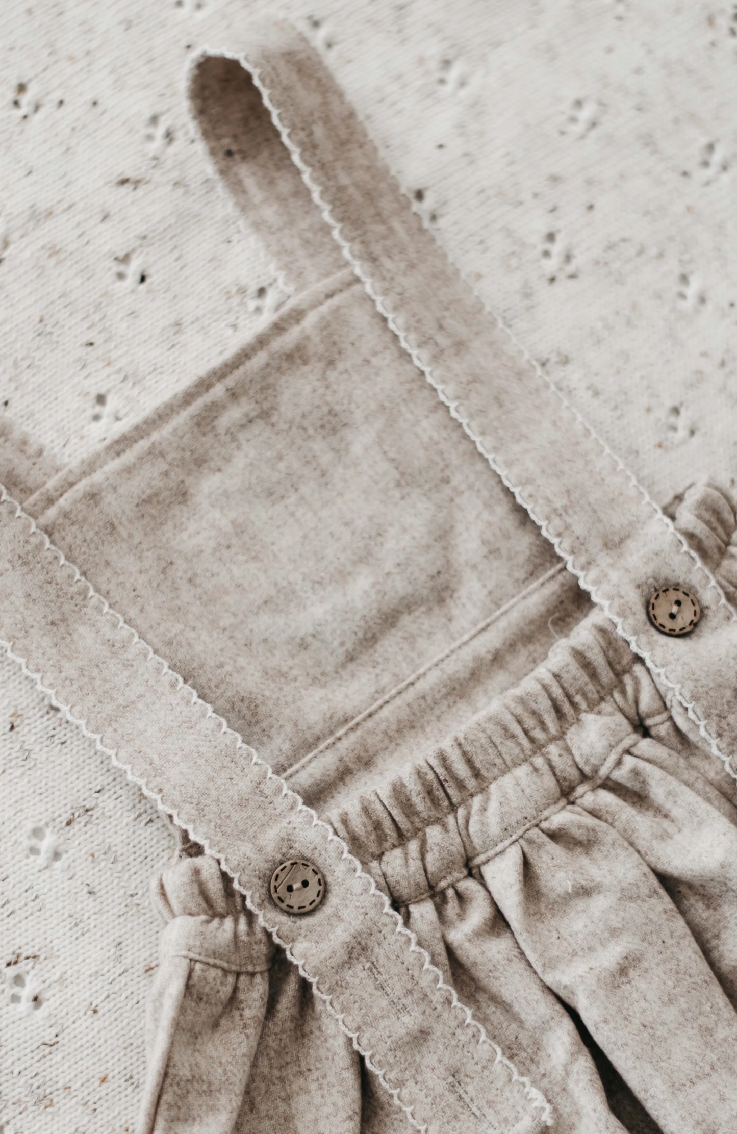 Bencer & Hazelnut Oatmeal Linen Bunny Dress