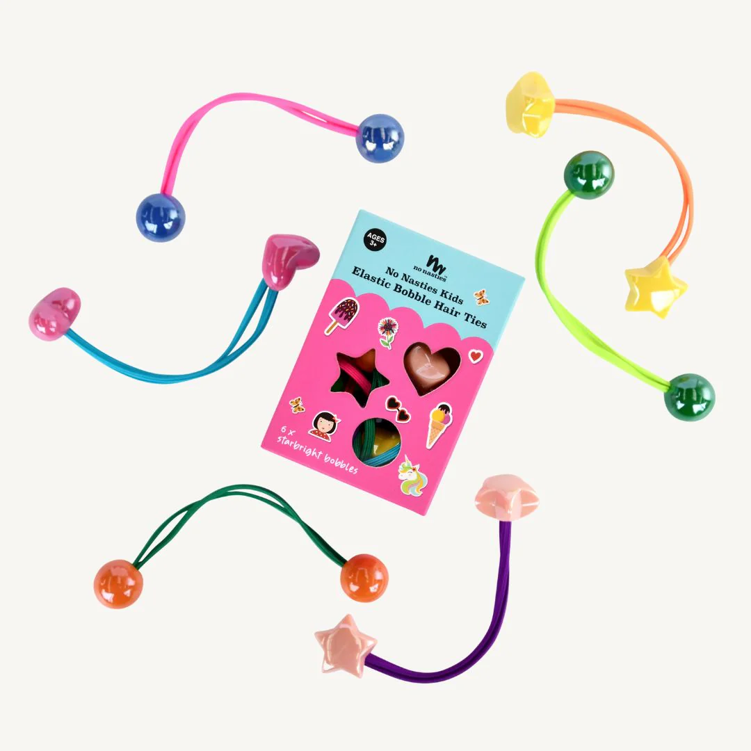 no nasties Star Bright Elastic Bobble Hair Ties