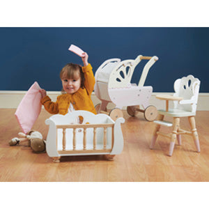 Doll Wooden Sleigh Cot