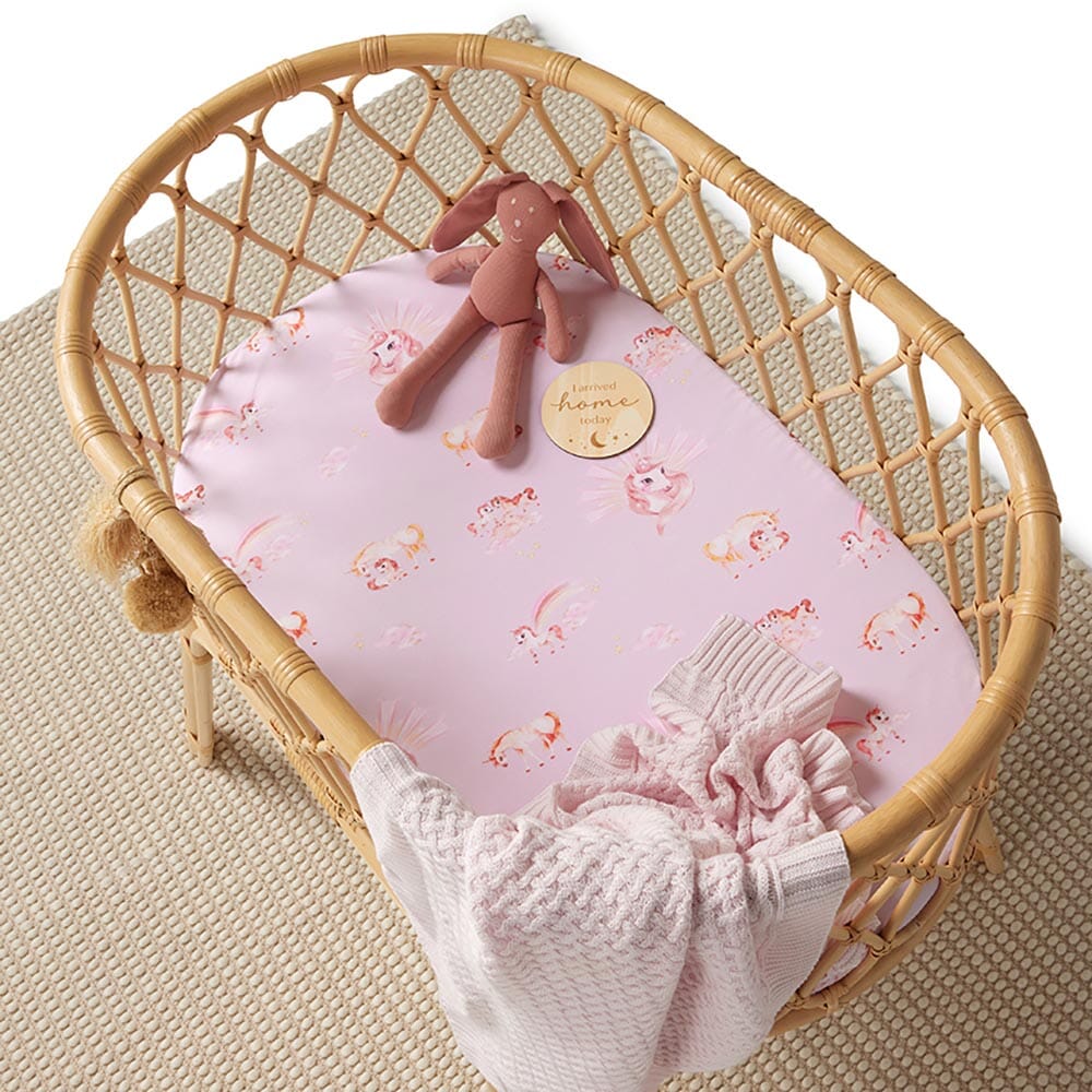 Unicorn Organic Bassinet Sheet / Change Pad Cover