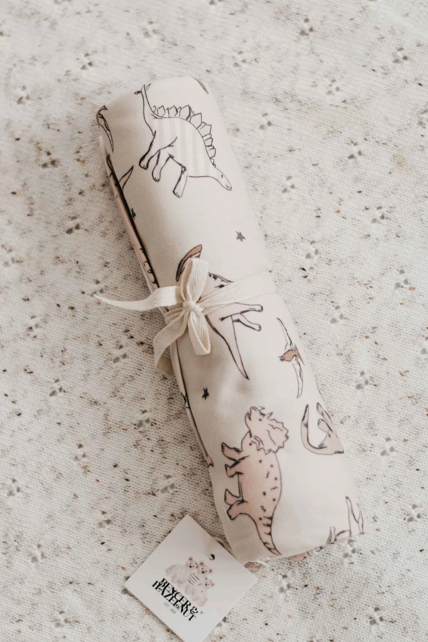 Bencer & Hazelnut - Jersey Swaddle - Retrosaurus