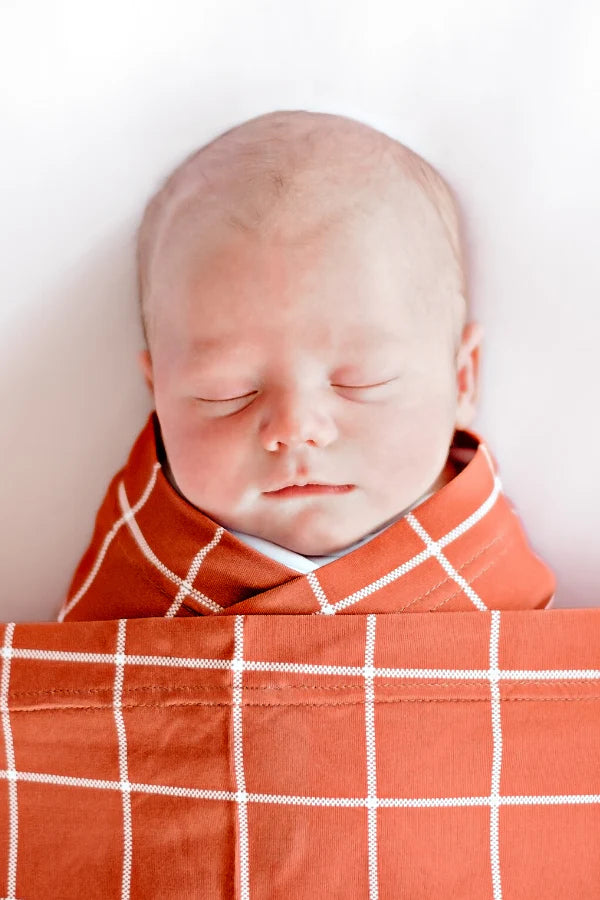 Vixsa Grid Swaddle - Rust
