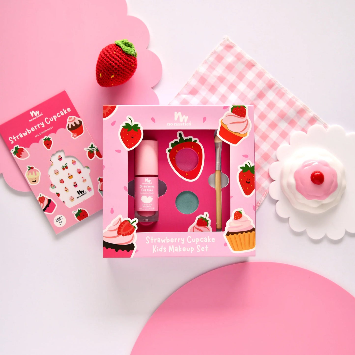 no nasties - Strawberry Cupcake No Nasties Natural Makeup Gift Set