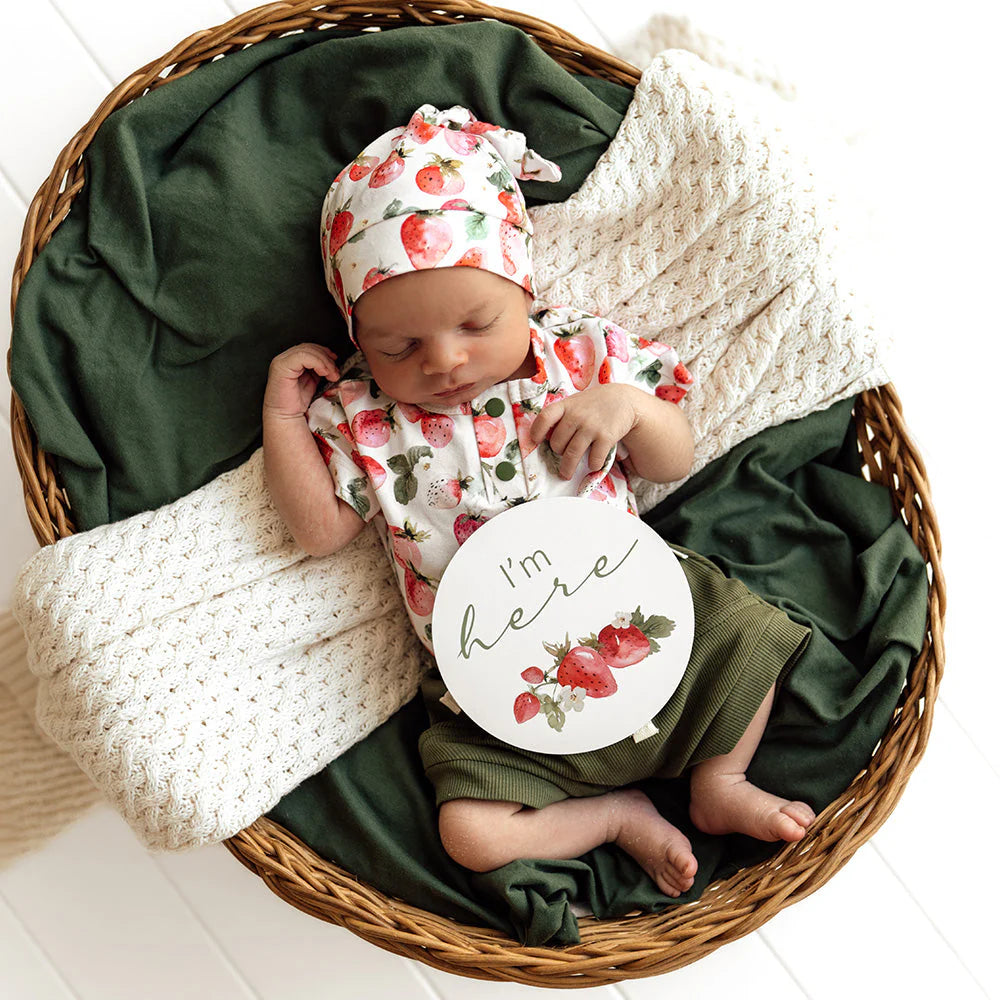 Snuggle Hunny - Strawberry Organic Knotted Beanie