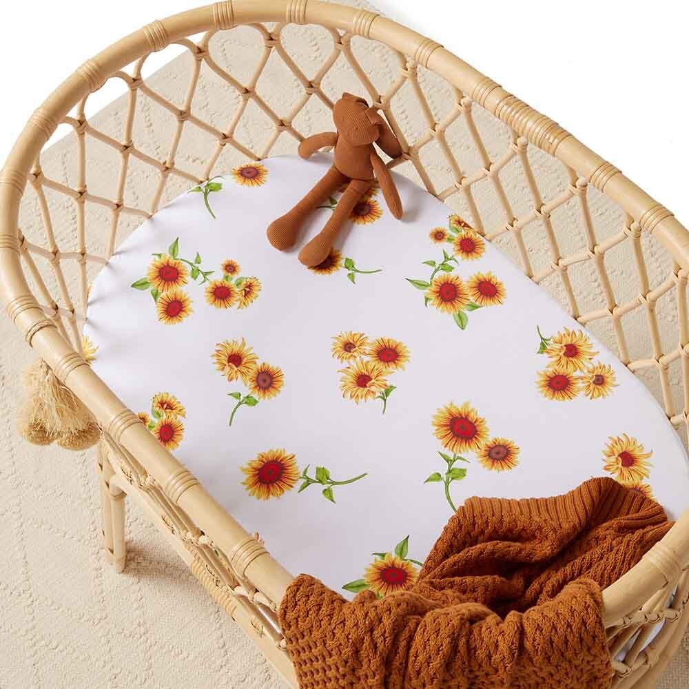 Sunflower Organic Bassinet Sheet / Change Pad Cover