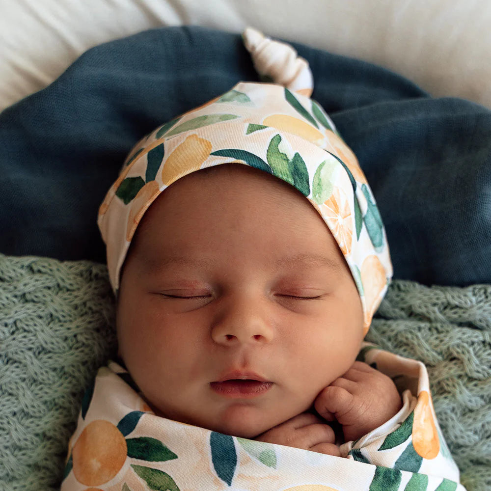 Snuggle Hunny - Sunny Citrus Squeeze Organic Knotted Beanie