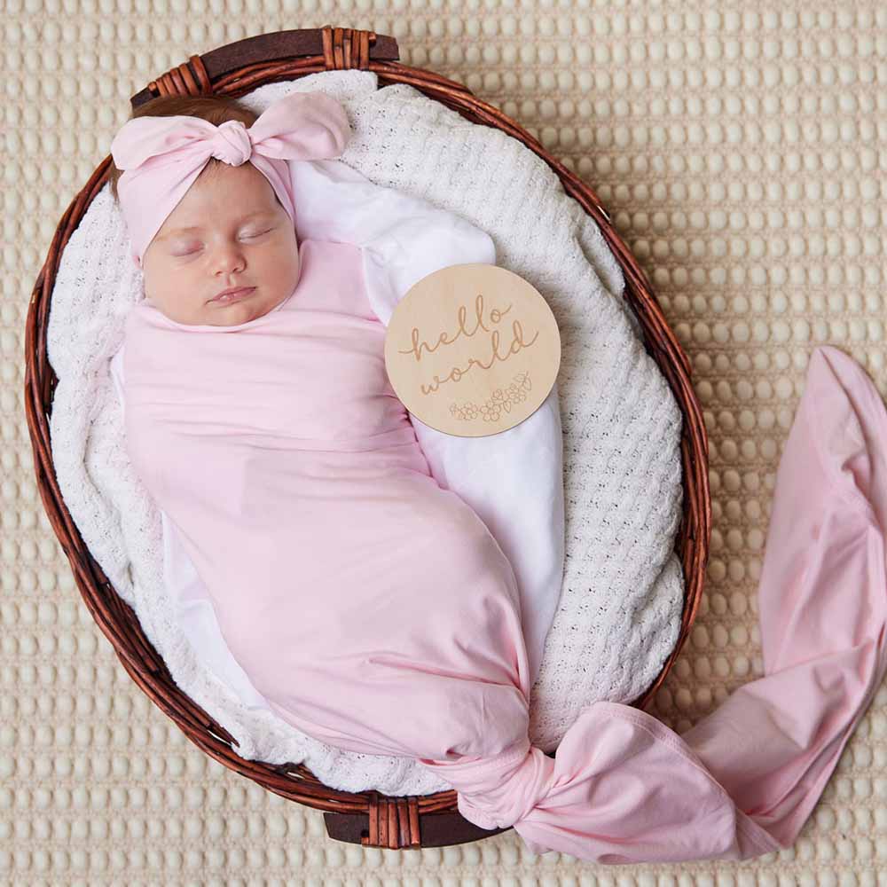 Snuggle Hunny - Baby Pink Organic Topknot
