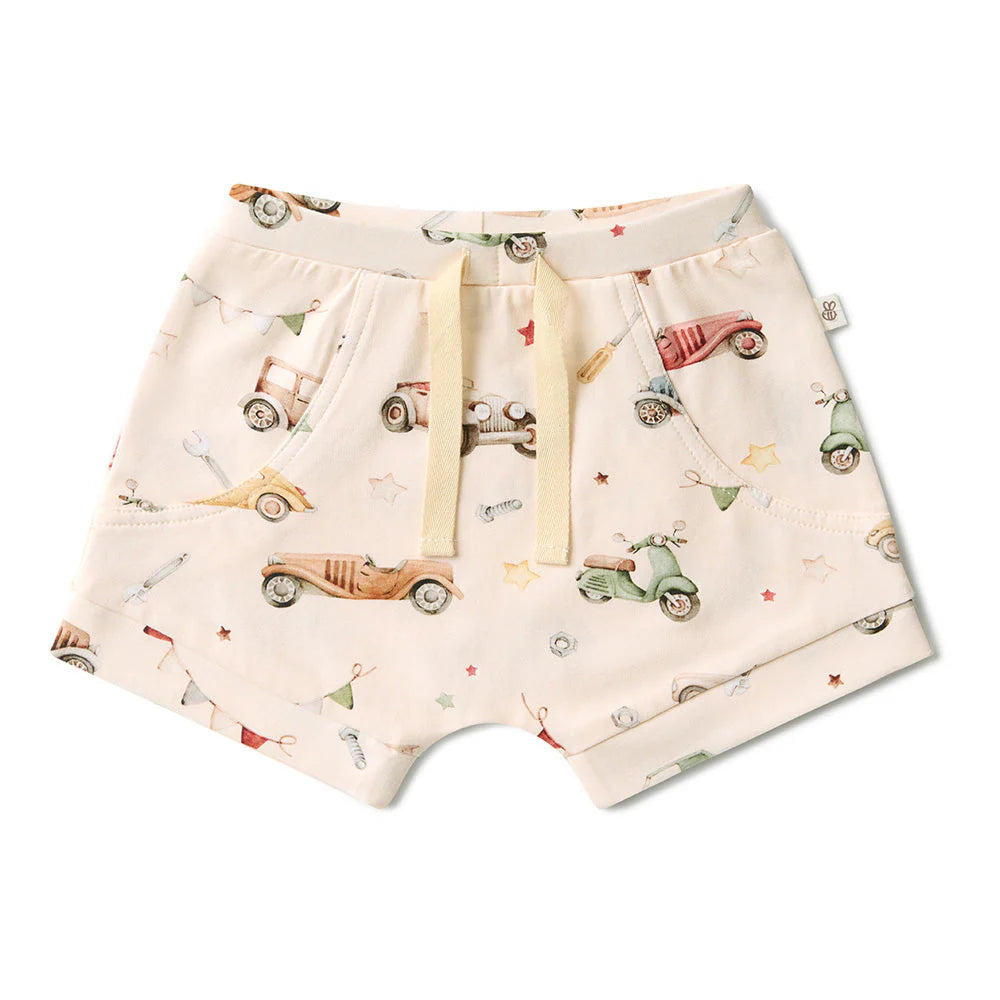 Snuggle Hunny - Vintage Cars Organic Shorts