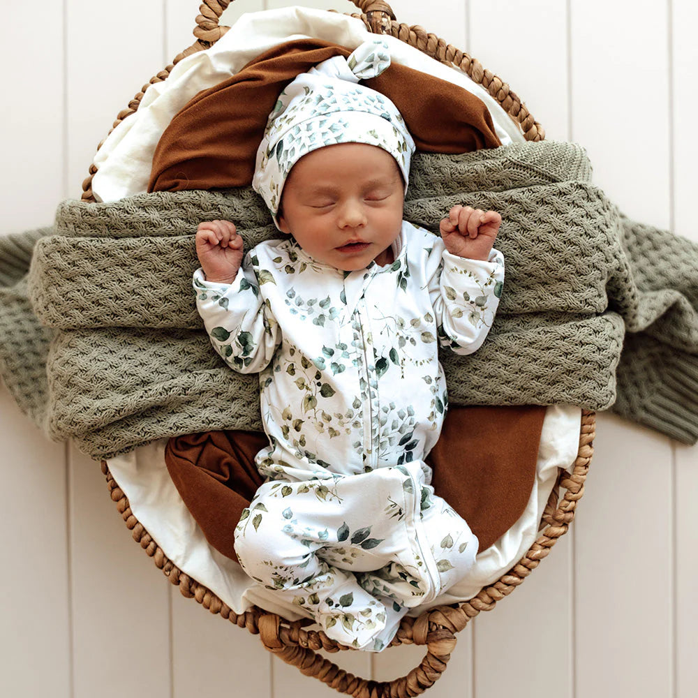 Snuggle Hunny - Eden Organic Snuggle Sleepsuit Zip Footie