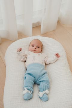 Ribbed Knit Leggings - Sky