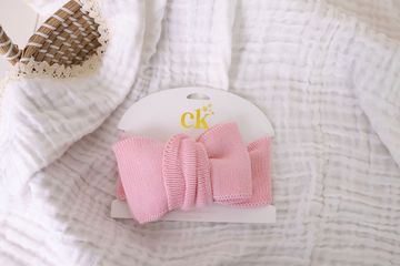 Oversized Knit Top Knot | Cotton Candy