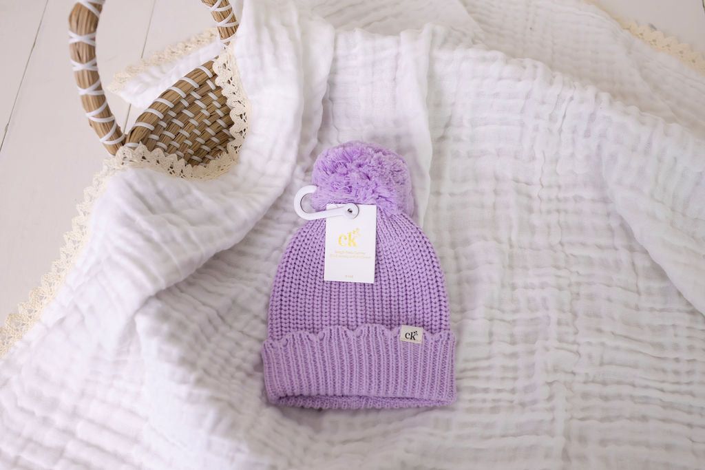 Baby Knit Beanie | Lilac