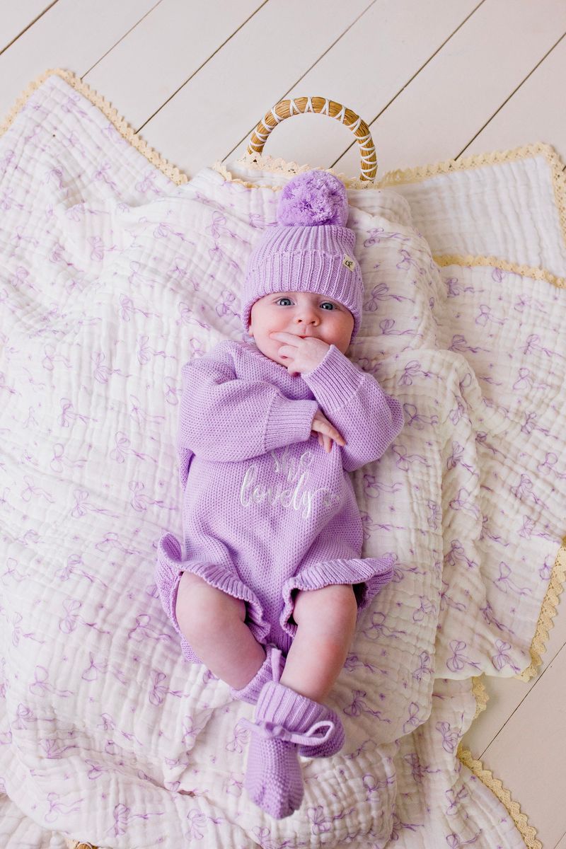 "Isn't She Lovely" Knit Romper | Lilac