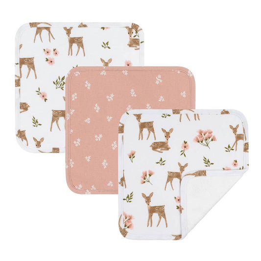 Living Textiles - 3pk Washcloths - Sophia's Garden