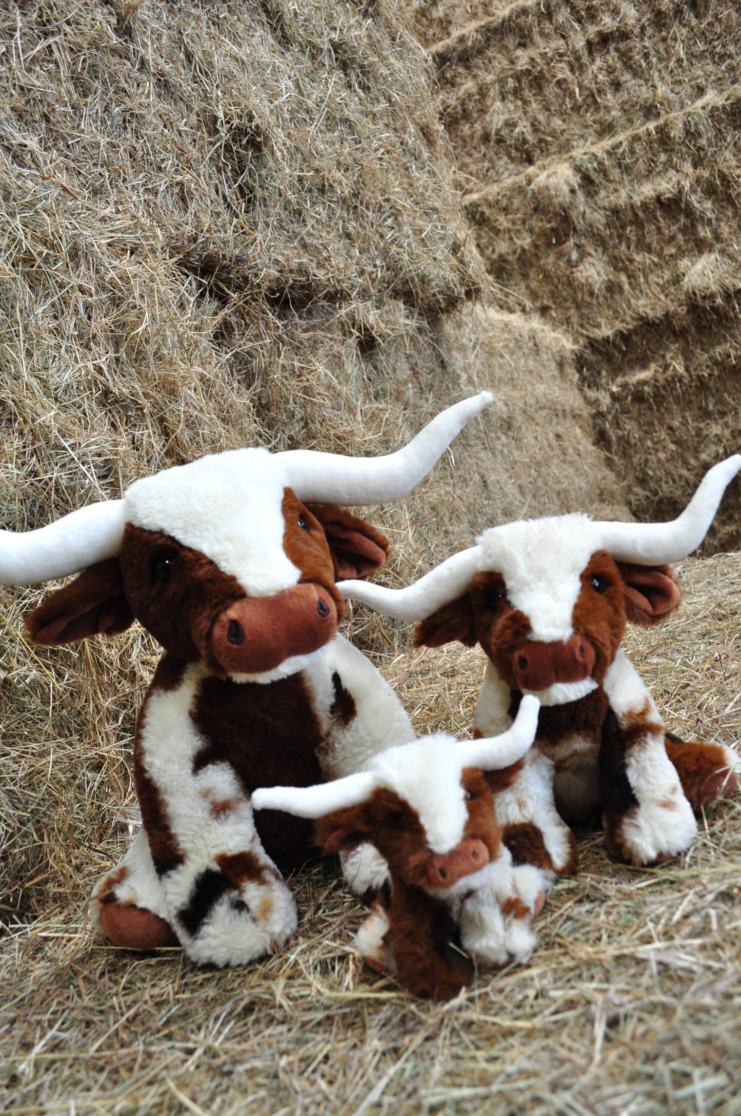 Texas Longhorn Highland Cream Brown Mini Soft Toy Cow 11cm