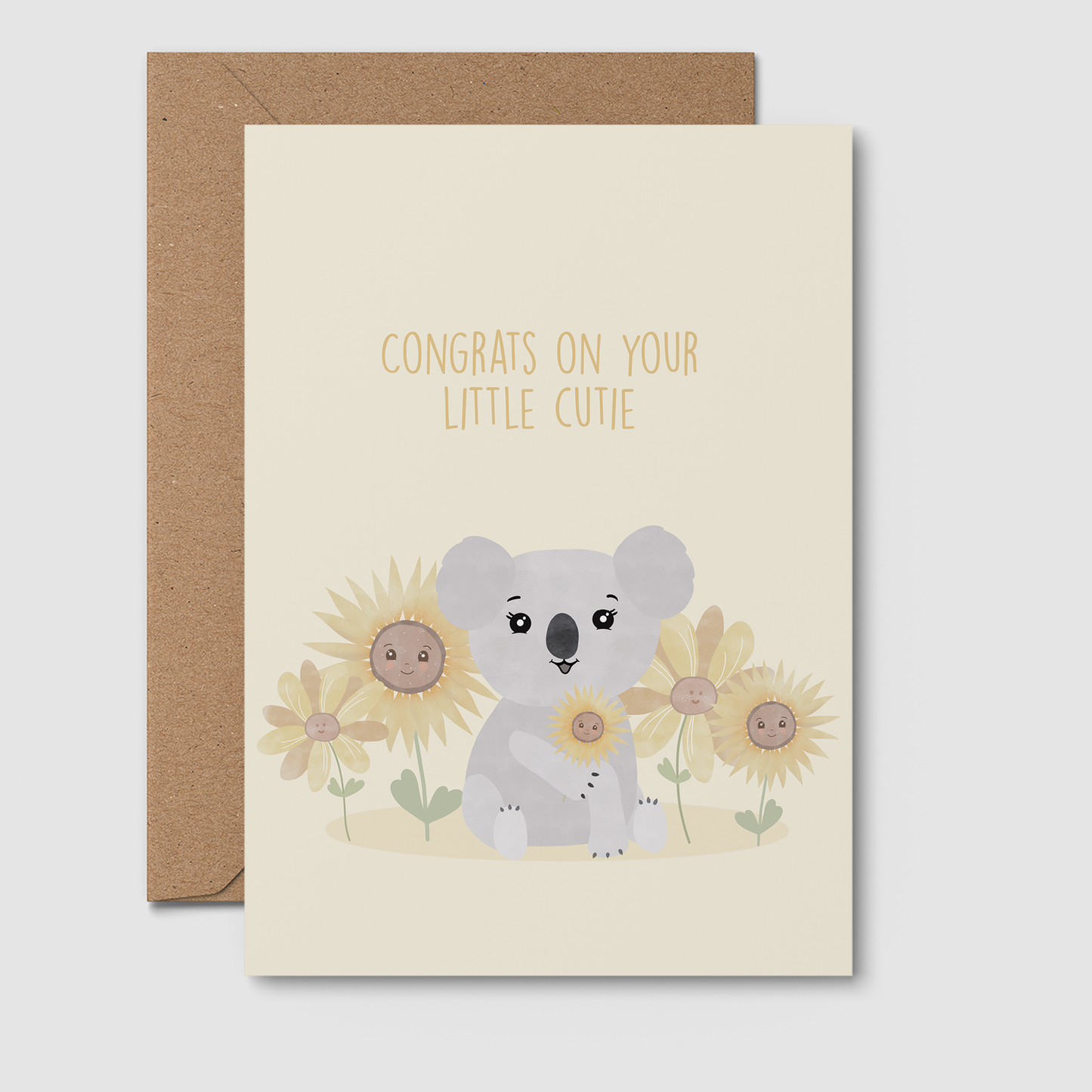 From Rosalie - Little Cutie Koala | Australian Baby Card | Newborn Card 