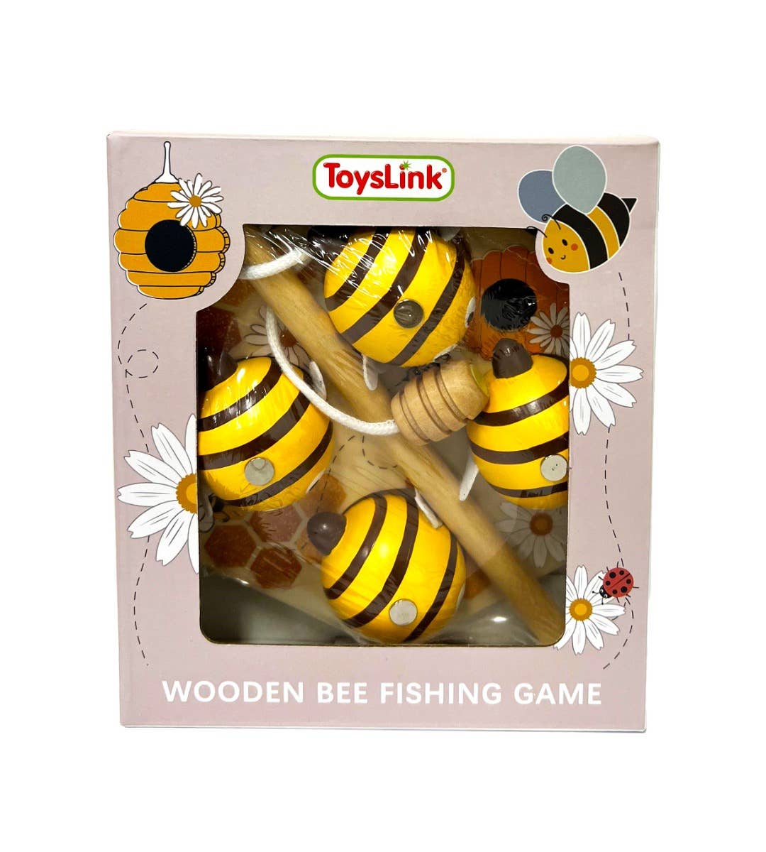 ToysLink - Wooden Bee Fishing Game