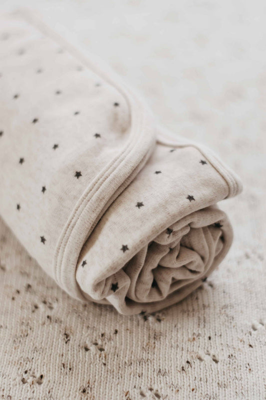 Bencer & Hazelnut - Jersey Swaddle - Charcoal Stars