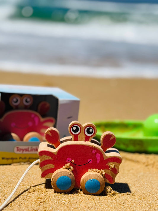 ToysLink - Wooden Pullalong Crab