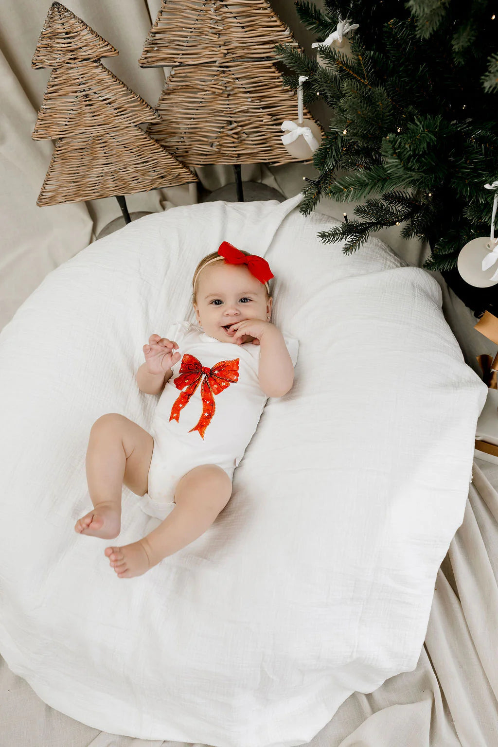 Confetti Kidz - Ruby Star Coquette Bow Bamboo Bodysuit