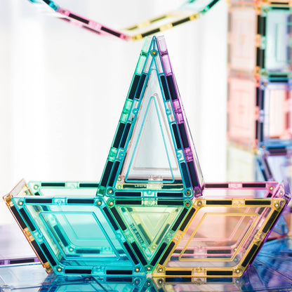 Learn and Grow Toys - Learn & Grow Magnetic Tiles - Pastel Builders Pack (112 Pc)