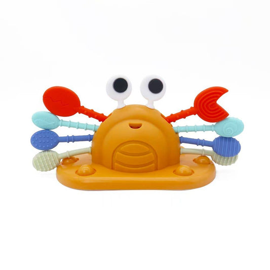 ToysLink - Silicone Crab Pull String Sensory Toy