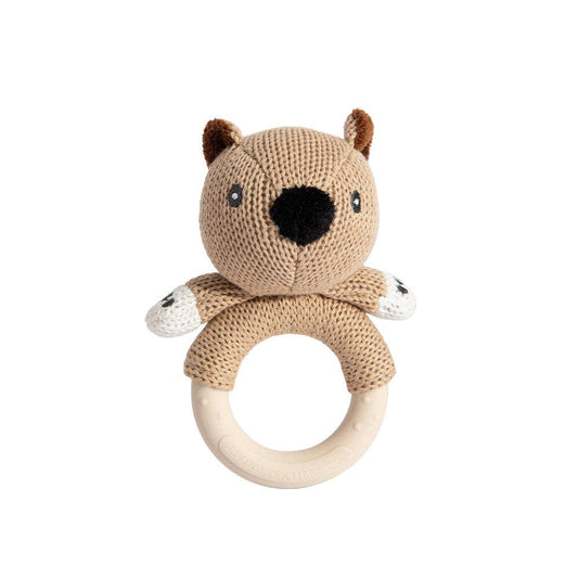 Living Textiles - Ring Rattle - Wombat