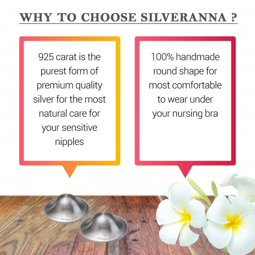 Silveranna Silver Nursing Cups - Silveranna® 925 Silver Nipple Shields