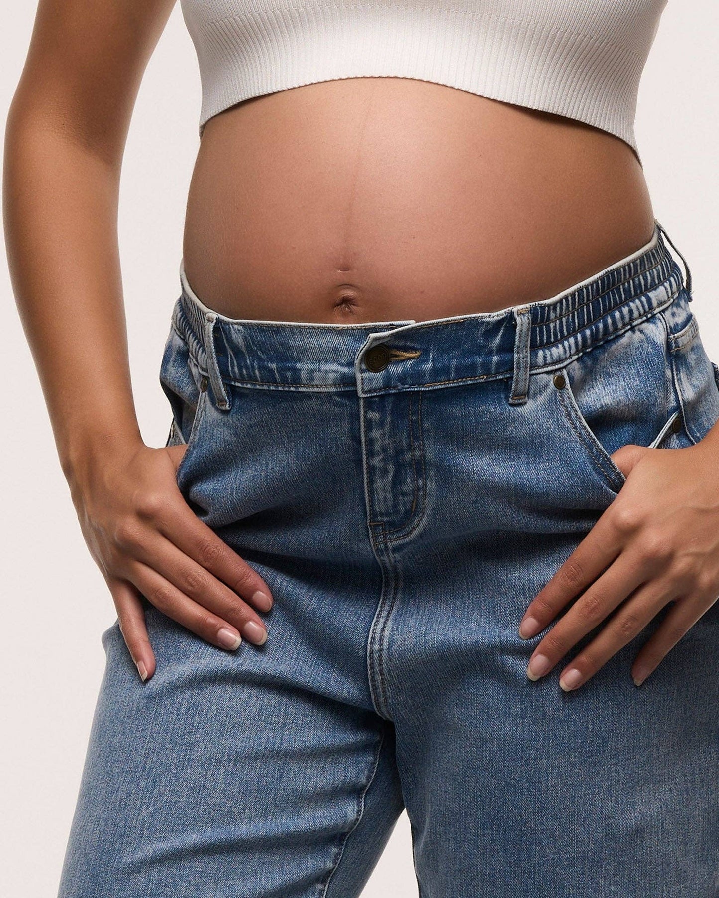 Soon Maternity - Relaxed Wide Leg Maternity Jeans