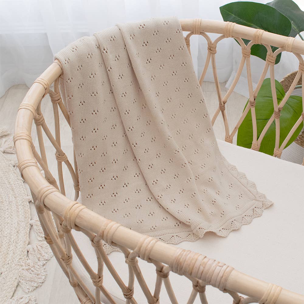 Living Textiles - Bamboo/Cotton Heirloom Baby Blanket