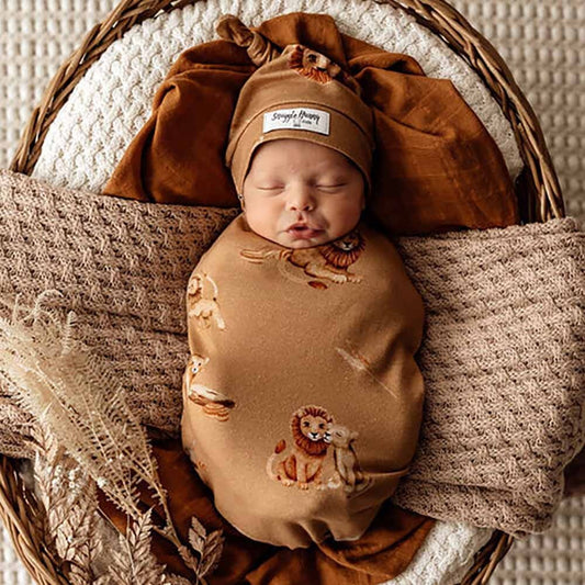 Snuggle Hunny - Roar Snuggle Swaddle & Beanie Set