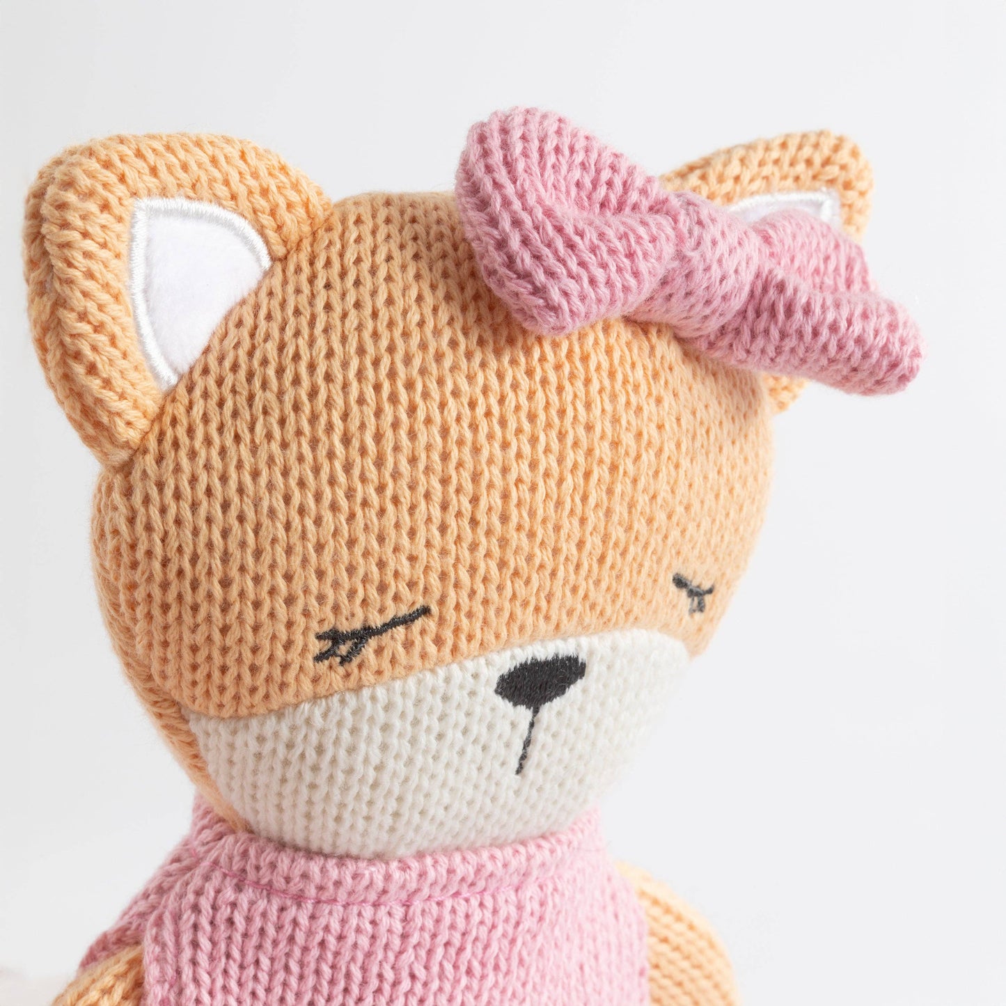 Living Textiles - Knitted Animal Toy- Frankie the Fox