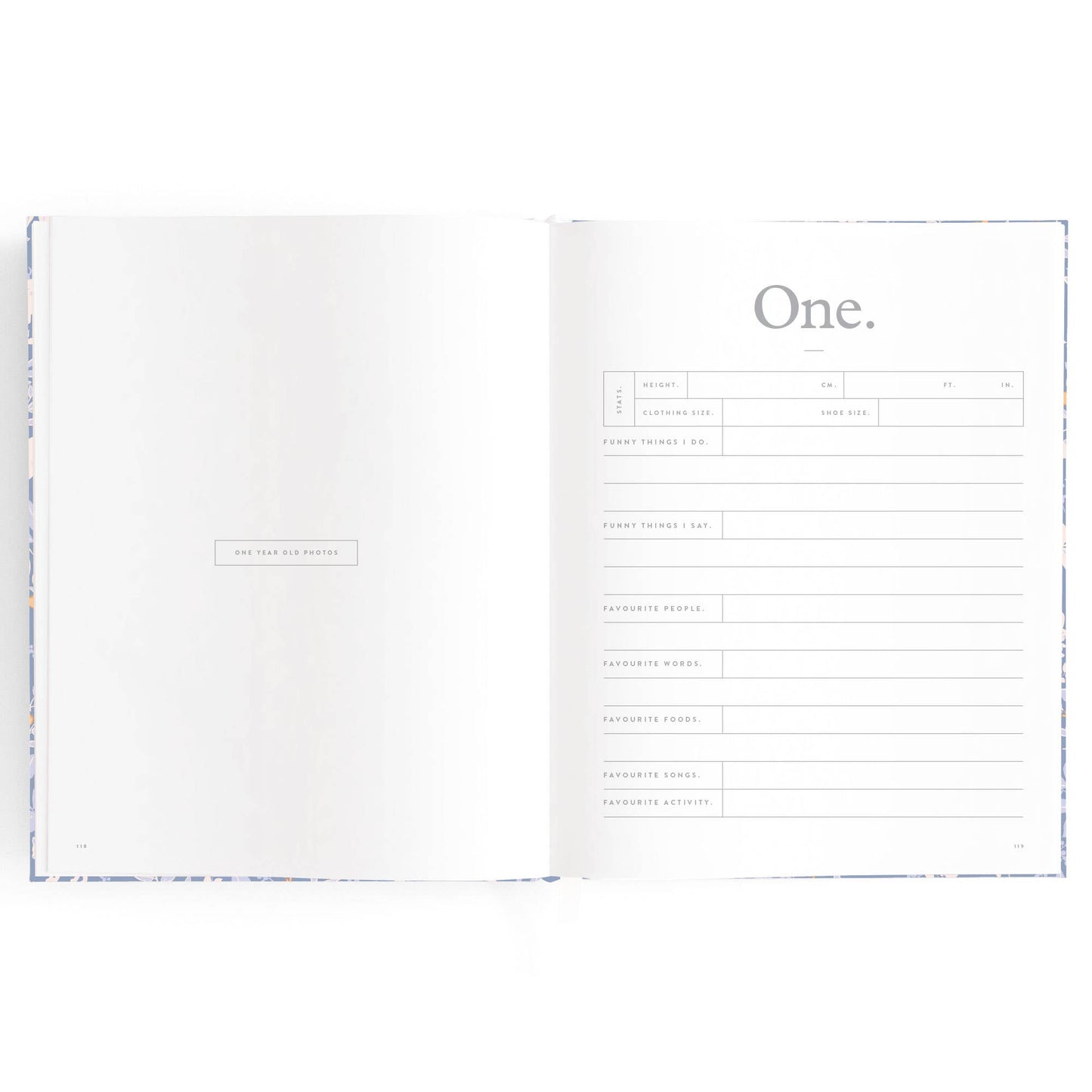 Fox & Fallow - Baby Book Forest Friends Cornflower