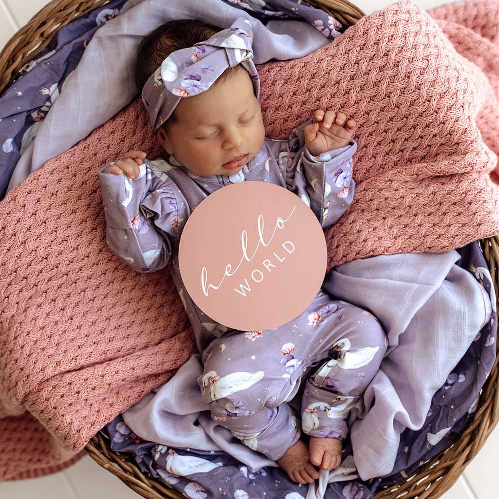 Snuggle Hunny - Swan Lake Organic Growsuit with Frill