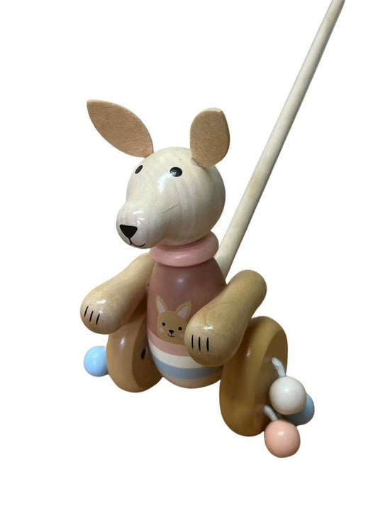 ToysLink - Wooden Push Along-Kangaroo