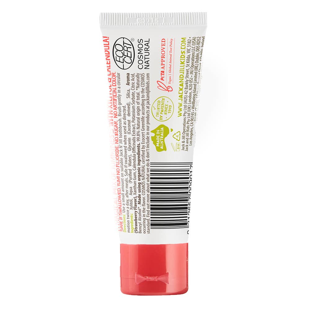 Jack N' Jill Kids -  Jack N' Jill Natural Certified Toothpaste Strawberry 50g