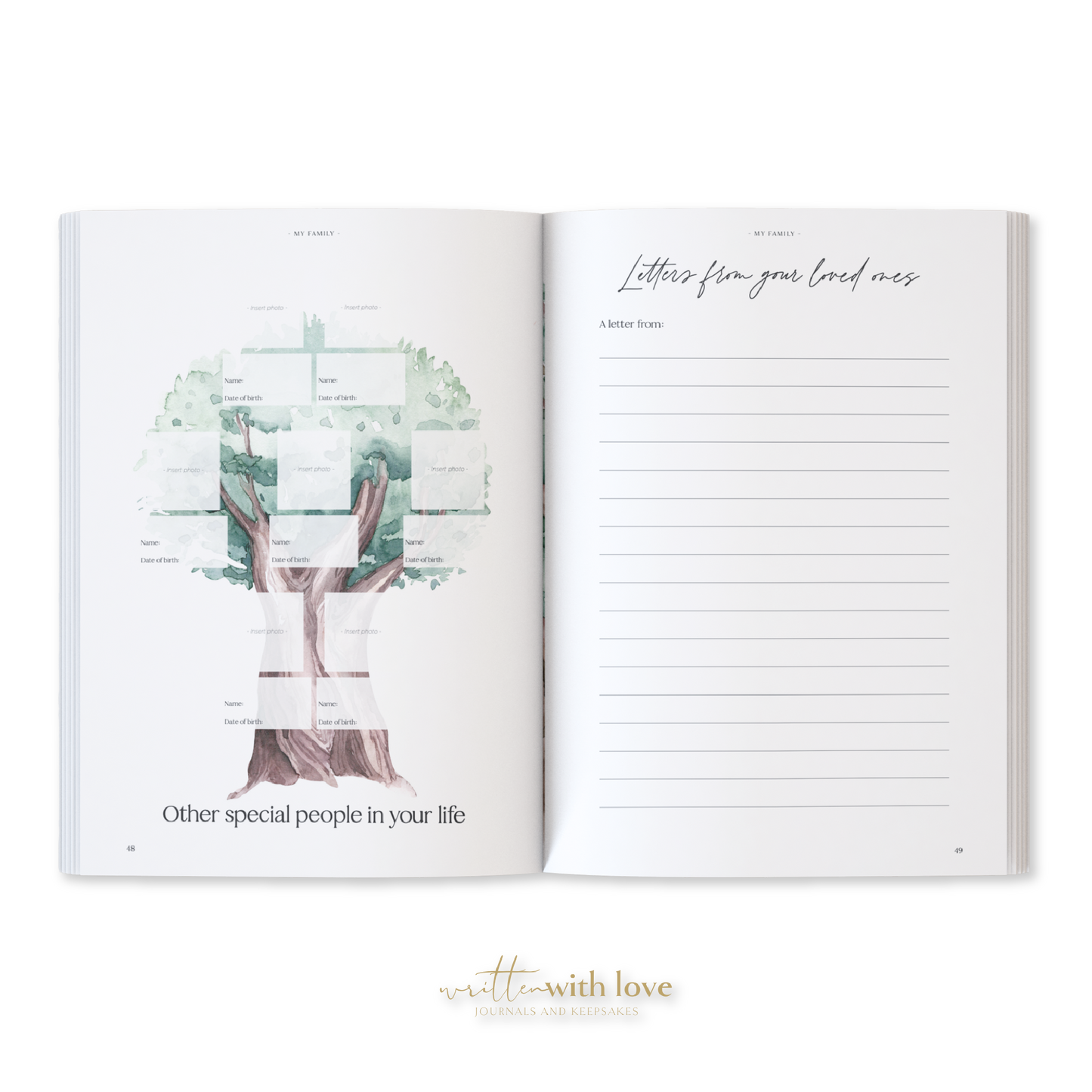 Written With Love - Baby Memory Book with Keepsake Box - Oatmeal