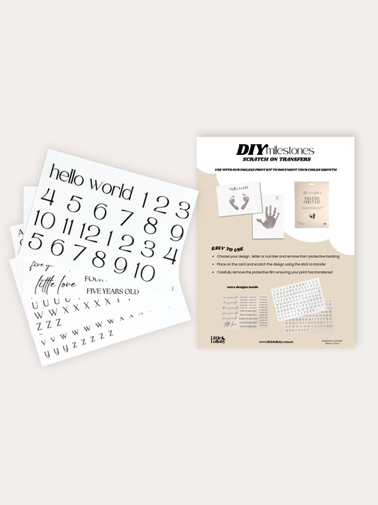 Little Lullaby - DIY Milestones | scratch on transfers